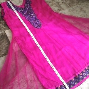 New Fancy Net Anarkali  Long Kurti Dress