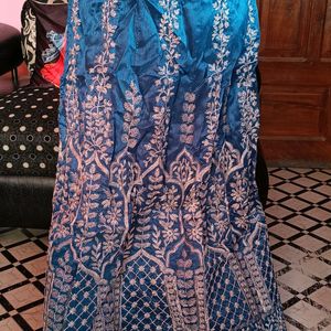 Designer Unstitched Lehenga Blouse Dupatta Set