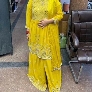 Beautiful Yellow Designer Dress For Party