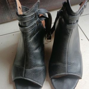 Comfortable Leather Stylish Heel Shoes Wd Tieup