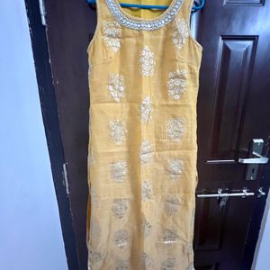 Beautiful haldi color party kurta for sale!!