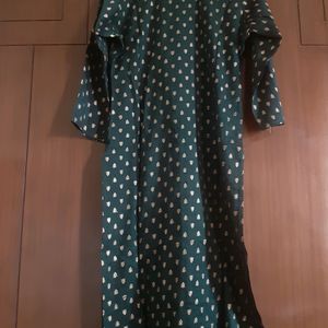 Women Dark Green Kurti