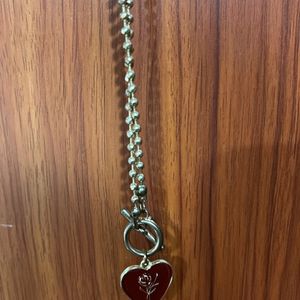 Red Heart Gold Chain