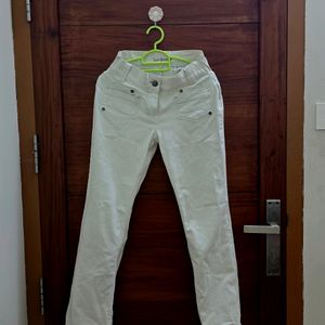 White Bootcut Denim Jeans