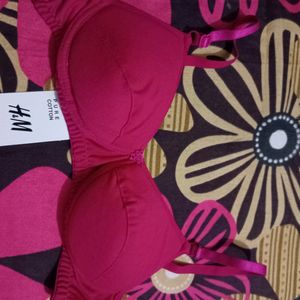 Pure Cotton Pink Bra H&M