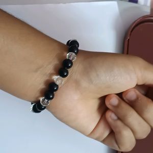 Black And White Beads Bracelet