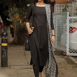 Black kurti with dupatta