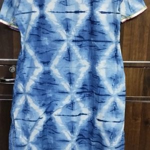 Blue Cotton Kurti