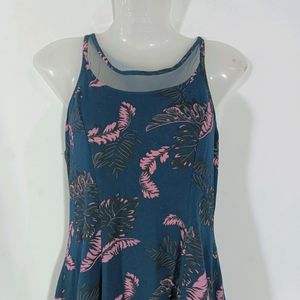 Navy Blue Printed Casual dress (Women)