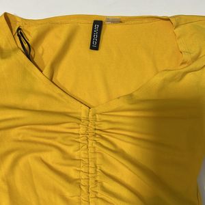 H&M Yellow Crop Top