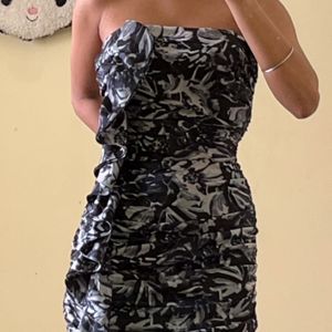 ZARA ruffled bodycon tube dress