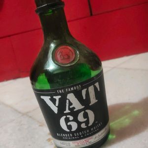 Empty Medium Size Vat 69 Bottle