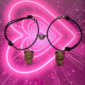 Matching Bracelets With Magnet Hearts