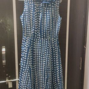 Cute Waist Fit Frock Patterned One Piece