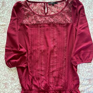 Maroon Madame Top Size (L)