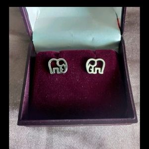 925 Hallmark Silver Elephant Earrings