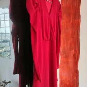 U.S BRAND Vibrant Red Dress