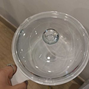 Set Of 3 Glass Serving/Cooking Bowls With Lid