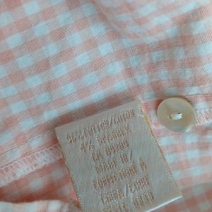 Peach Checkered Shirt