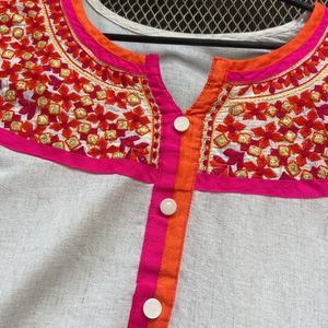 A Beautiful Pure Khadi Cotton Kurta