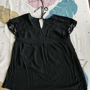 Black Embroidery Top/ Perfect With Skirt, Midi