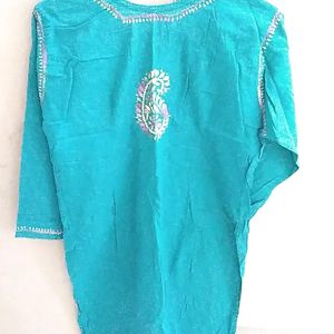 Chikenkari, Lakhnawi Kurti With Pant.