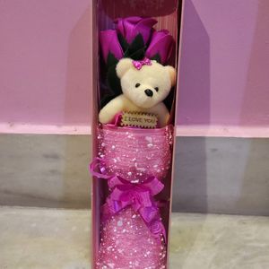 Cute Teddy & Roses Bouquet 💐🧸