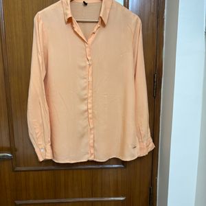 Benetton Peach/Orange Shirt