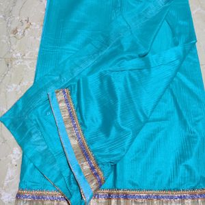 Totally New Saree With Golden Blouse Piece