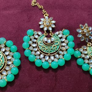 IBrand New Punjabi Meenakari Mangteeka & Yearing S