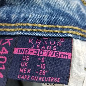 Kraus Blue Mid Rise Casual Skinny Jeans (Women)