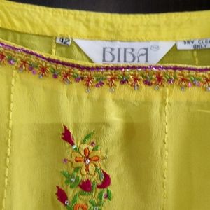 Biba Suit In Vibrant Yellow Colour