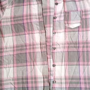 Pink Grey Chex Extra Small Shirt