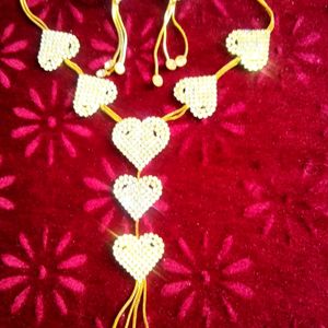 Heart Shape Necklace With Beautiful Earrings