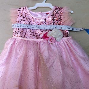 Babyhug Pink Party Wear Frock