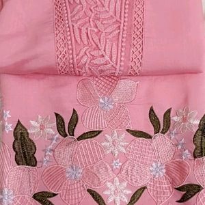 Pink Unstiched Suit Set