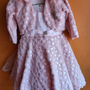 Girls Frock WITH Jacket