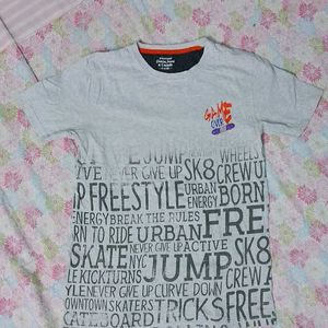 "Like New Off-White Round Neck T-Shirt for Boys