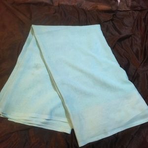 Plain  Sky Blue Saree Without Blouse