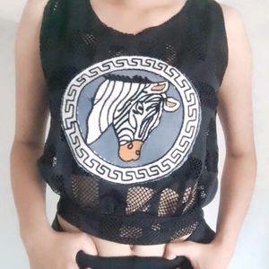 Net Crop Top For Fashionistas