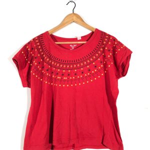 Red Printed T-Shirt (Women’s)