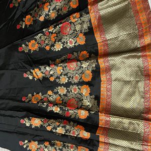 Black Banarasi Silk Lehanga Choli