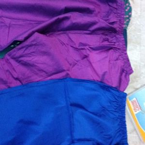 Purple And Blue Pants  For Women