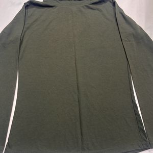 Turtle Neck Olive Green Top