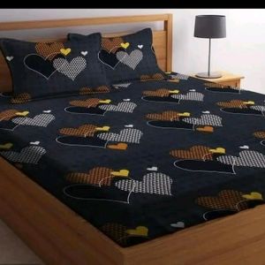 Black Heart Double Bedsheet