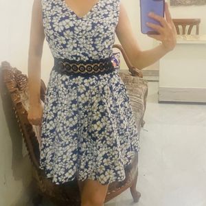 Skater Printer Dress For Woman