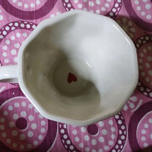 New Unique Heart Wala Ceramic Cup And Plater