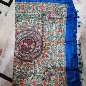 Ghicha Silk Sarees With Madhubani Painting