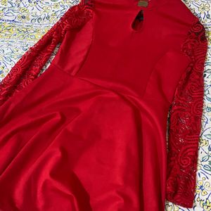 cute Girl Red Party Dress( Function, Cottage Core)