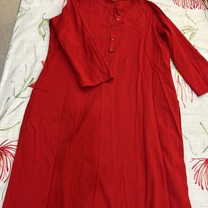 W Red Colour Kurta